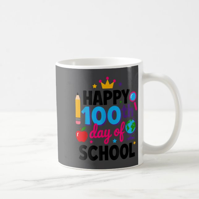 Happy 100th Day Of School 100 Days Smarter Teacher Kaffeetasse (Rechts)