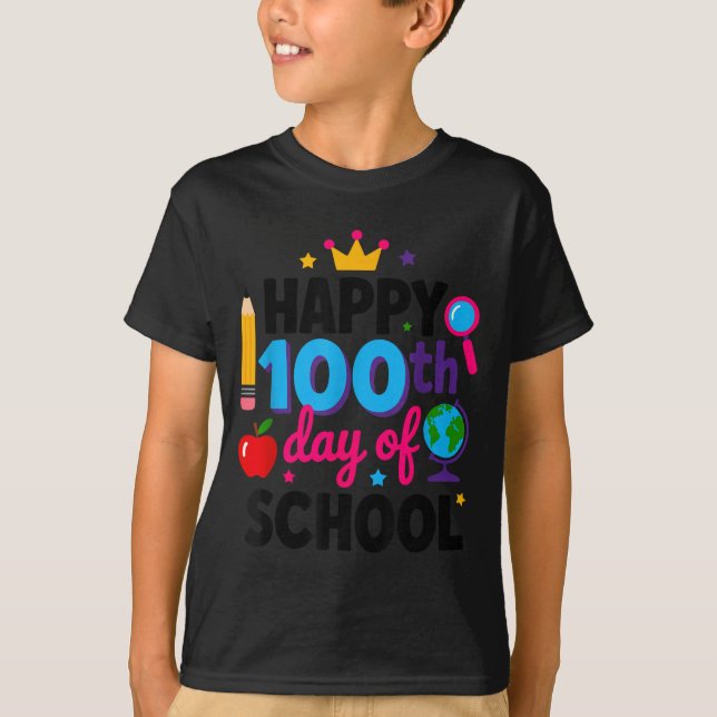 Happy 100th Day Of School 100 Days Smarter Teacher T-Shirt (Vorderseite)