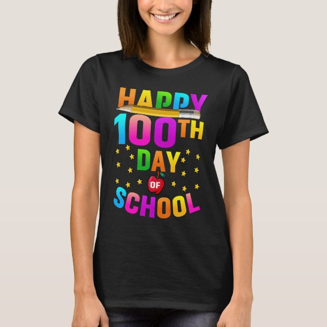 Happy 100TH Day Of School 2023 T-Shirt (Vorderseite)