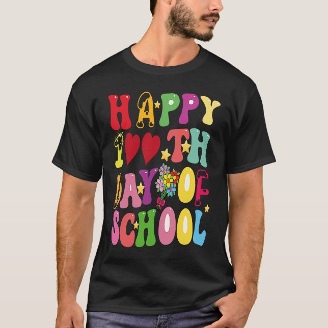 Happy 100th Day of School celebrated by students T-Shirt (Vorderseite)