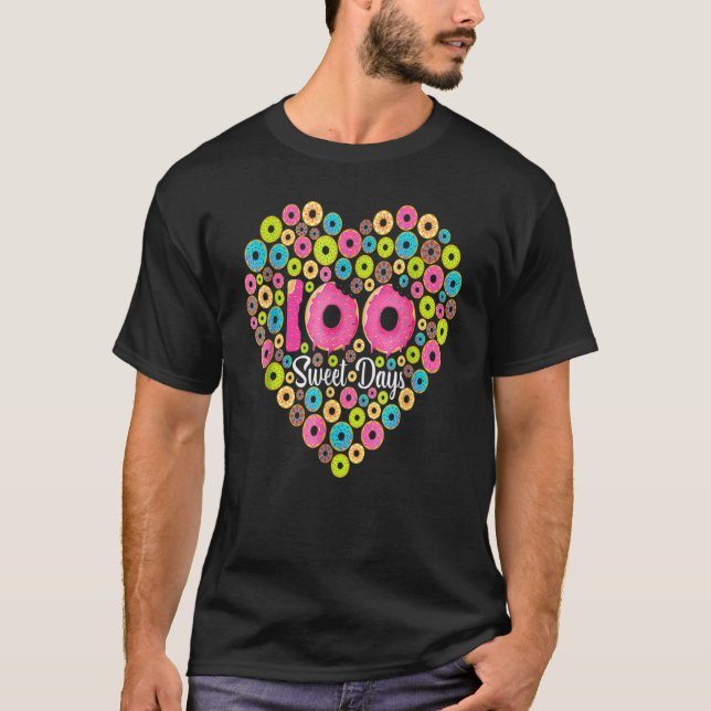 Happy 100th Day Of School Donuts 100 Sweet Days Te T-Shirt (Vorderseite)