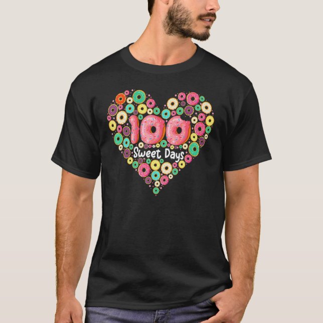 Happy 100th Day Of School Donuts 100 Sweet Days Te T-Shirt (Vorderseite)