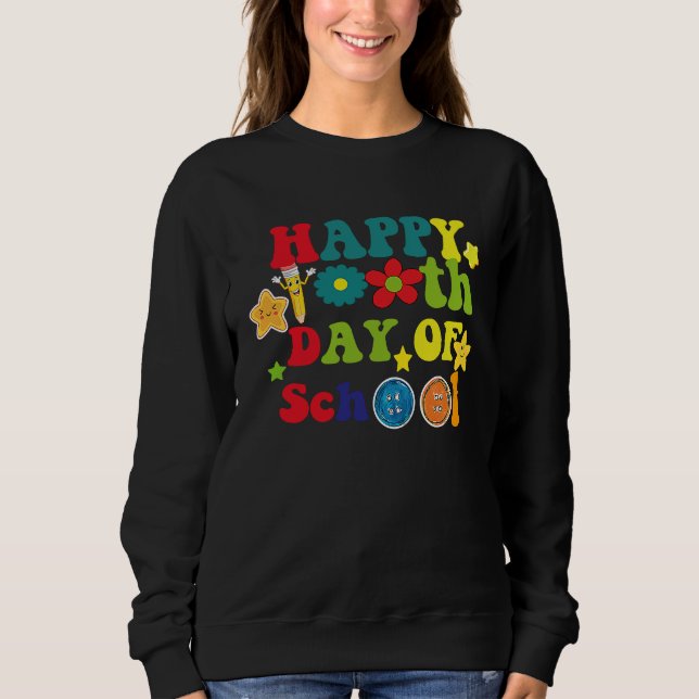 happy 100th day of school for teacher or child sweatshirt (Vorderseite)