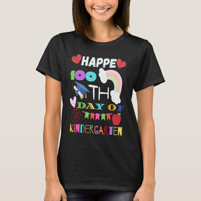 Happy 100th Day of School  for Teacher or Child T-Shirt (Vorderseite)