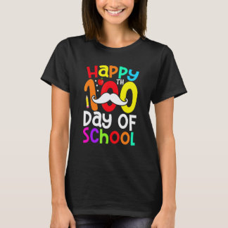 Happy 100th Day Of School Mustache Teachers Studen T-Shirt
