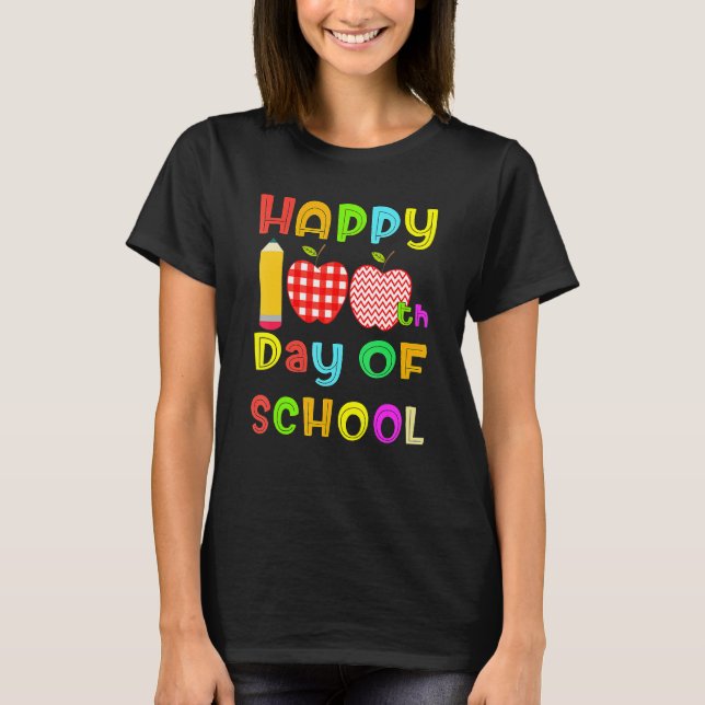 Happy 100th Day Of School Teacher Or Student Kids  T-Shirt (Vorderseite)