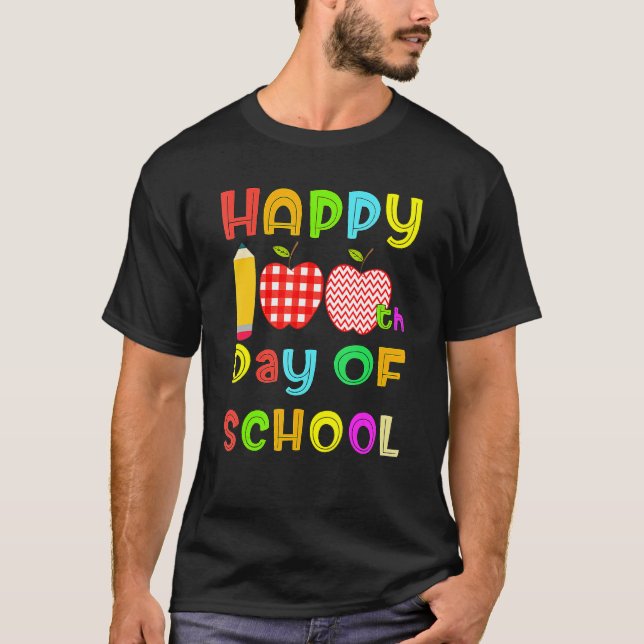Happy 100th Day Of School Teacher Or Student Kids  T-Shirt (Vorderseite)