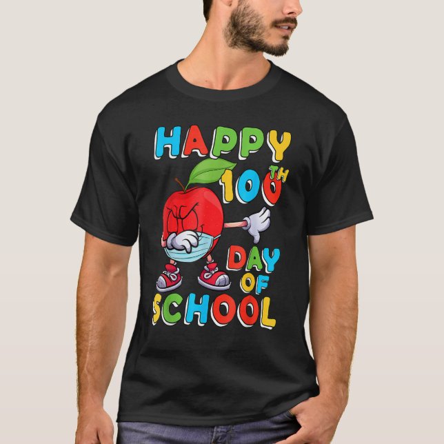 Happy 100th Day Of School Teacher Students 100 Day T-Shirt (Vorderseite)