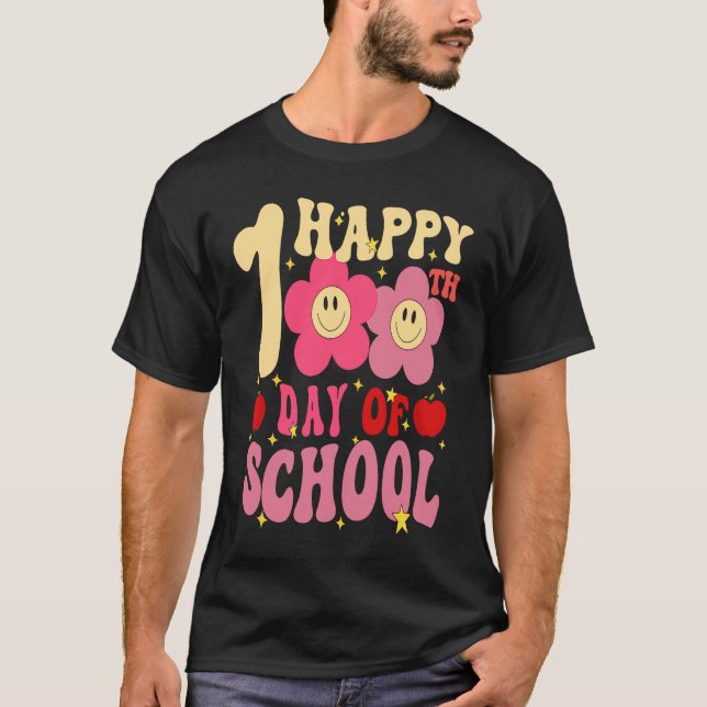 Happy 100th Day Of School Teachers Students Kids   T-Shirt (Vorderseite)