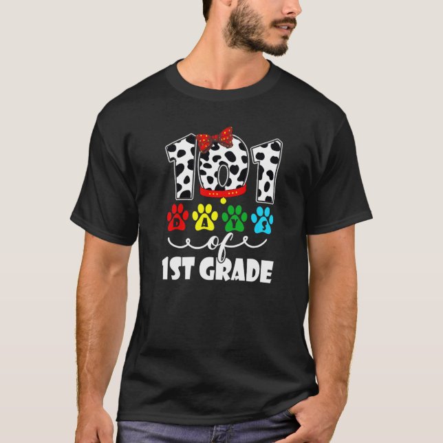 Happy 101 Days School 1st Grade Dog 100 Days Smart T-Shirt (Vorderseite)