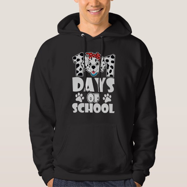 Happy 101 Days School Cute Dog 100 Days Smarter St Hoodie (Vorderseite)