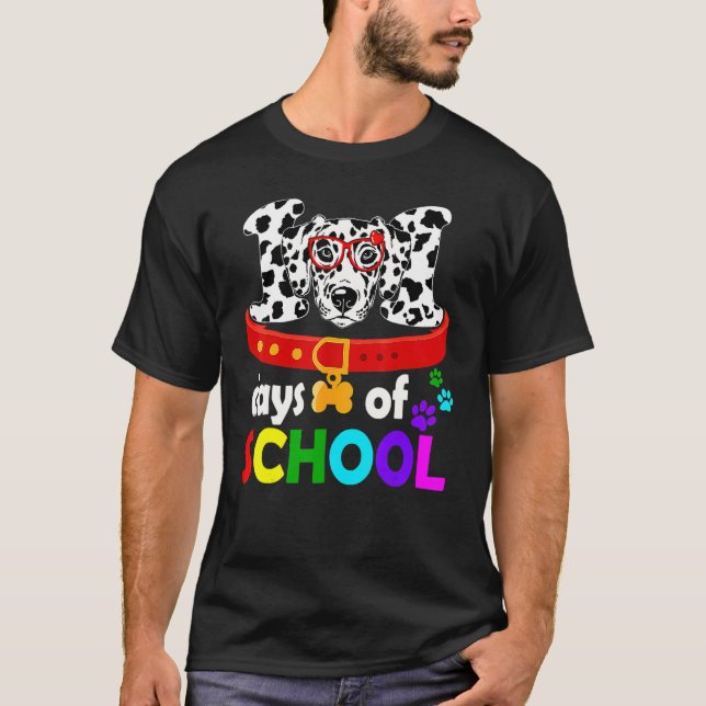 Happy 101 Days School Cute Dog 100 Days Smarter St T-Shirt (Vorderseite)