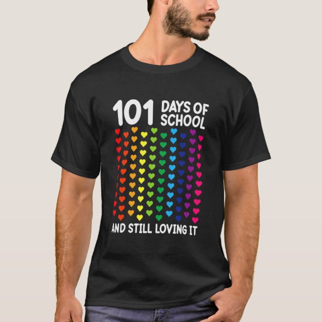 Happy 101 Days School Cute Dog 100 Days Smarter St T-Shirt (Vorderseite)