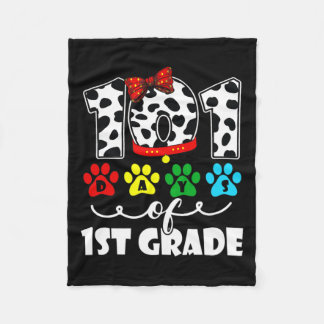 Happy 101 Days Schule 1st Grade Hund 100 Tage Inte Fleecedecke
