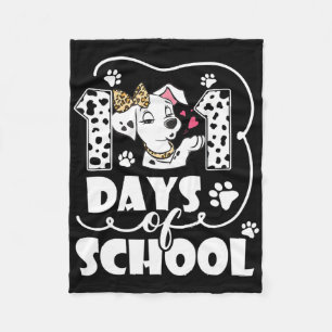 Happy 101 Days Schule Niedlich Hund über 100 Tage Fleecedecke