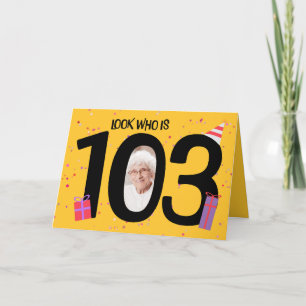 Happy 103. Geburtstag Big 103 Picture Frame Feiertagskarte