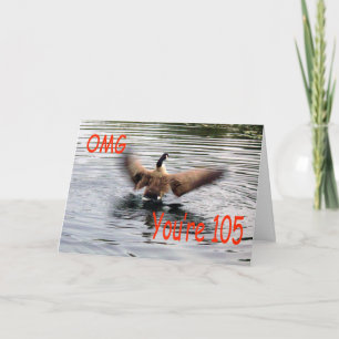 Happy 105. Geburtstag Gänseflattern Karte