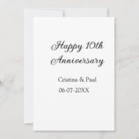 Happy 10. Jubiläum einfache minimale Hochzeitsbeze