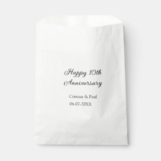 Happy 10. Jubiläum einfache minimale Hochzeitsbeze Geschenktütchen