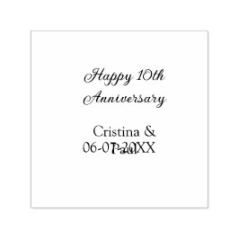 Happy 10. Jubiläum einfache minimale Hochzeitsbeze Permastempel