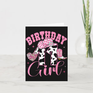 Happy 11. Geburtstags Mädchen Outfit Rodeo Western Karte