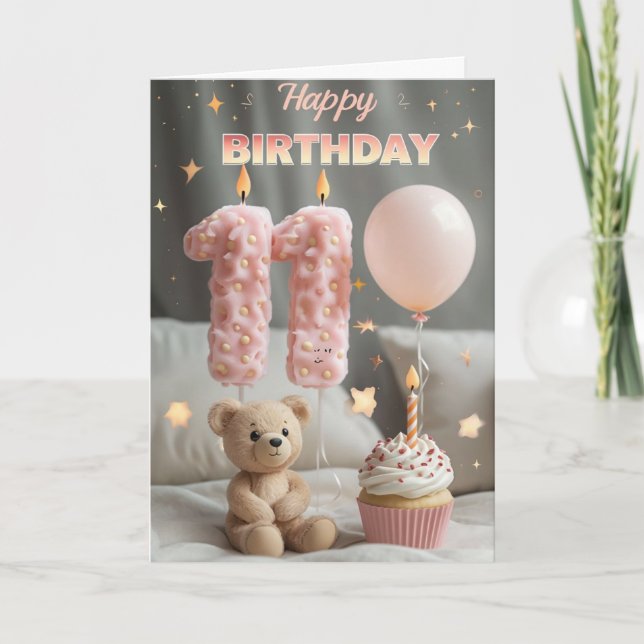 Happy 11. Geburtstagskarte Karte (Vorderseite)
