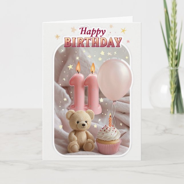 Happy 11. Geburtstagskarte Karte (Vorderseite)