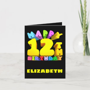 Happy 12. Geburtstagskarte Feiertagskarte