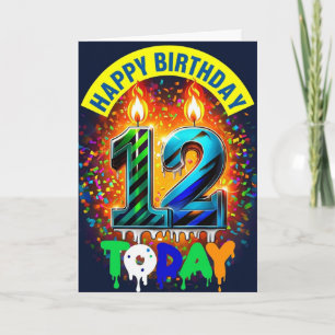 Happy 12. Geburtstagskarte Karte