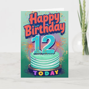 Happy 12. Geburtstagskarte Karte