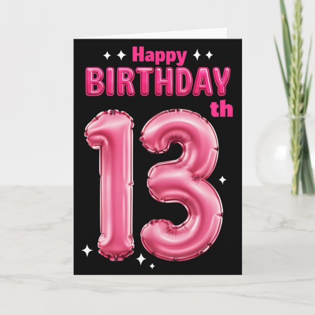 Happy 13. Geburtstagskarte Karte (Vorderseite)