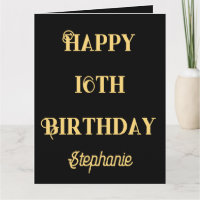 Happy 16. Geburtstag Gold Sechzehn Name des benutz