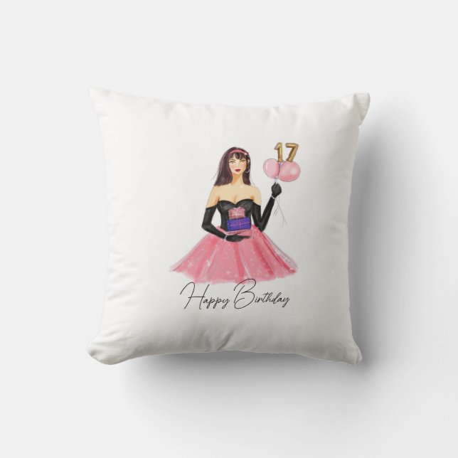 Happy 17th birthday  kissen (Vorderseite)