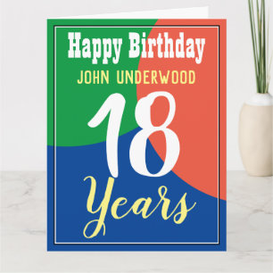 Happy 18. Geburtstagskarte Karte