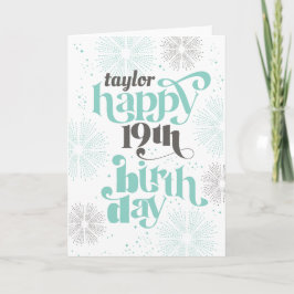 Happy 19. Geburtstag individuelle Grußkarte Karte