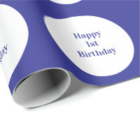 Happy 1. Geburtstag Blue Polka Dot Boys Girls