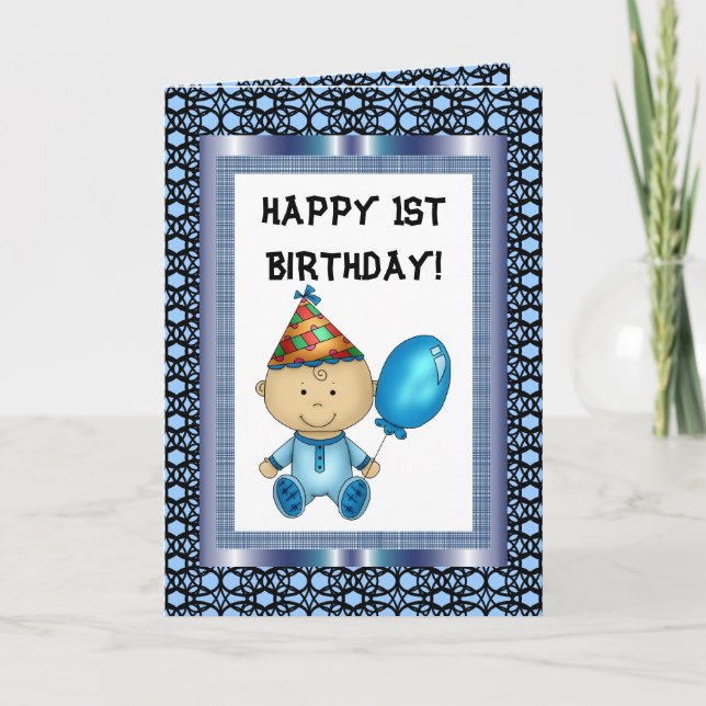 Happy 1. Geburtstagskarte Karte (Vorderseite)