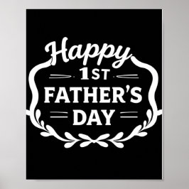 Happy 1. Vatertag Poster - Neue Dad Geschenkwand