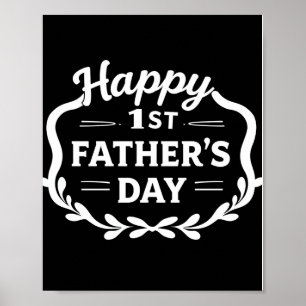 Happy 1. Vatertag Poster - Neue Dad Geschenkwand