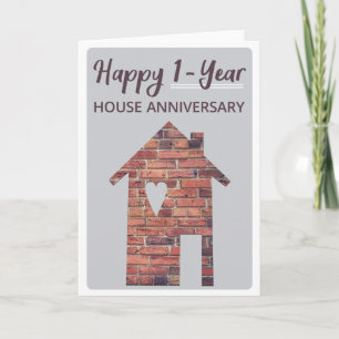 Happy 1 Year House Anniversary Card Karte