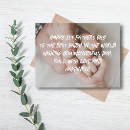 Happy 1st väterliches Foto stilvoll Feiertagspostkarte