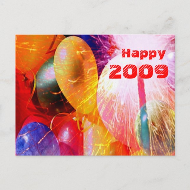 Happy 2009 Postcard Postkarte (Vorderseite)