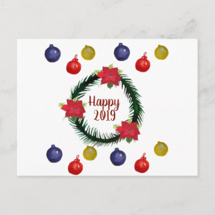 Happy 2019 Postcard Postkarte