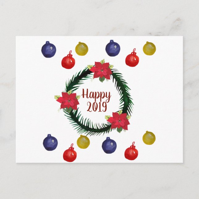 Happy 2019 Postcard Postkarte (Vorderseite)