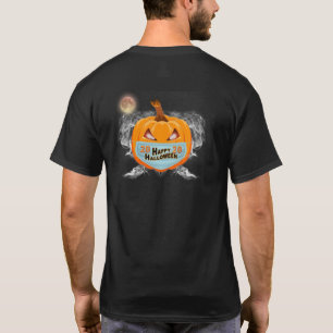 : Happy 2020 Halloween Fire Mit Augen Pumpkin T-Shirt