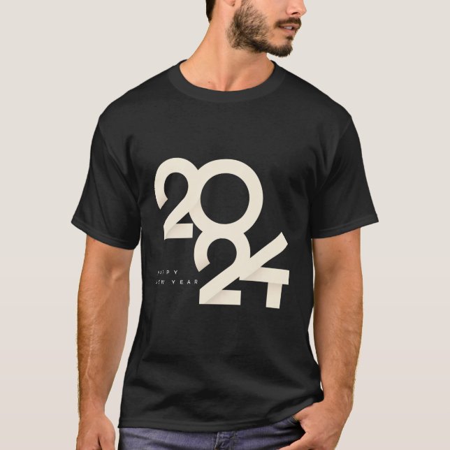 Happy 2024 Silvester Party Supplies 2024 Happy T-Shirt (Vorderseite)