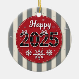 Happy 2025 Christmas  Keramik Ornament