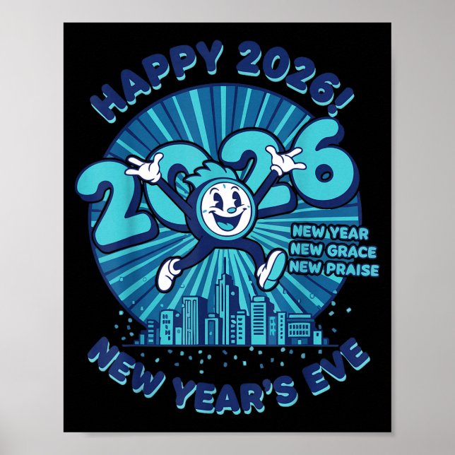 Happy 2026 New Year's Eve Celebration Design  Poster (Vorne)