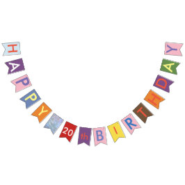 Happy 20. Geburtstag bunting Fahnen Wimpelkette