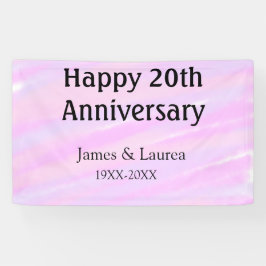 Happy 20th anniversary pink purple pastel name bol banner